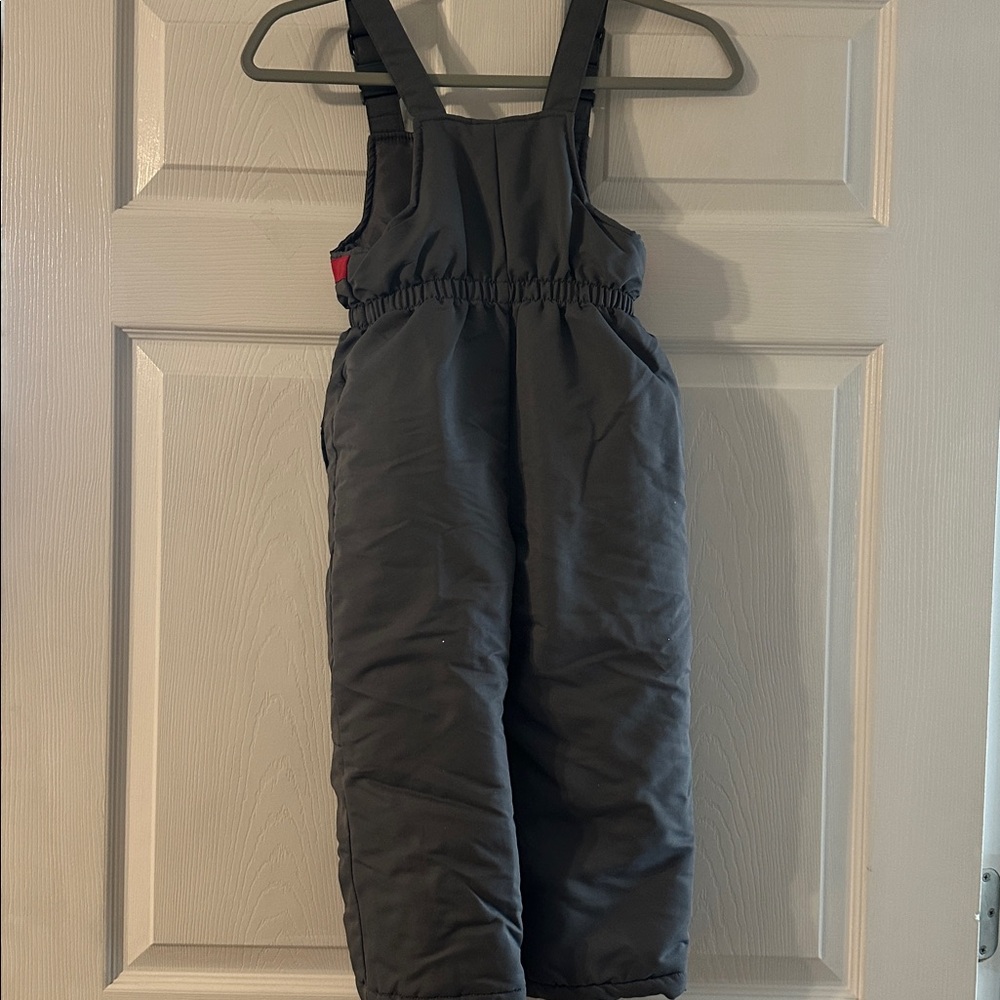 Kids Gray Rugged Bear Snow Bib Overalls 4T - Picture 7 of 8